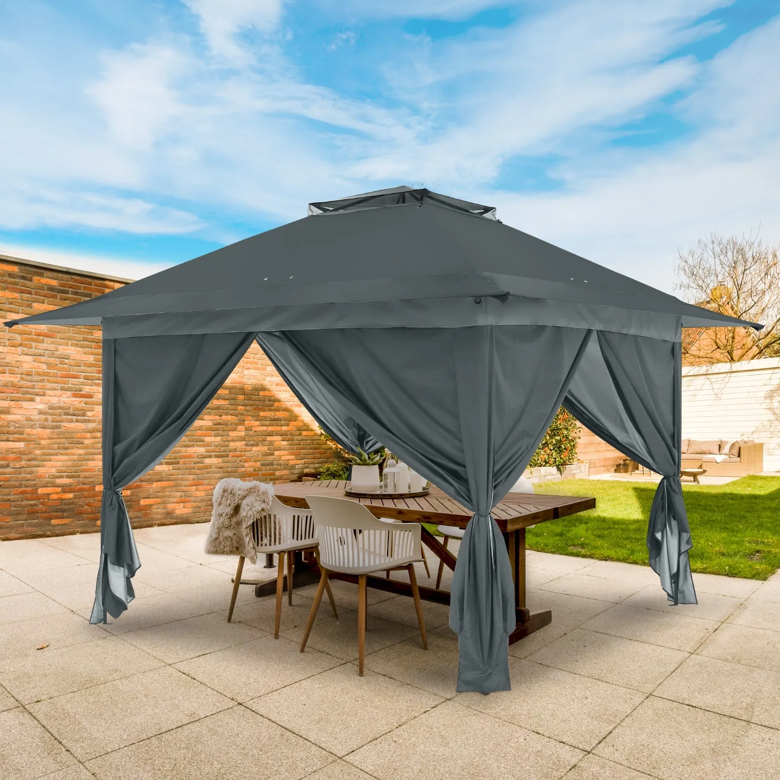 13x13 Pop Up Gazebo with 4 Wall Panels