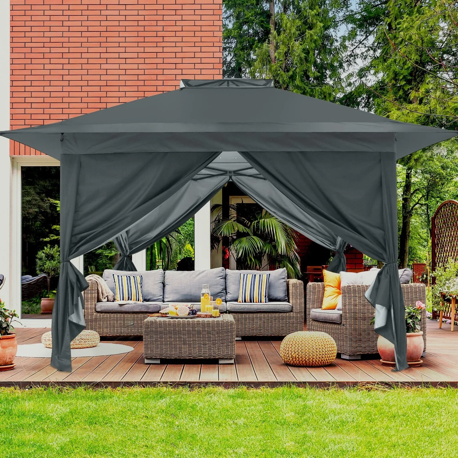 13x13 Pop Up Gazebo with 4 Wall Panels