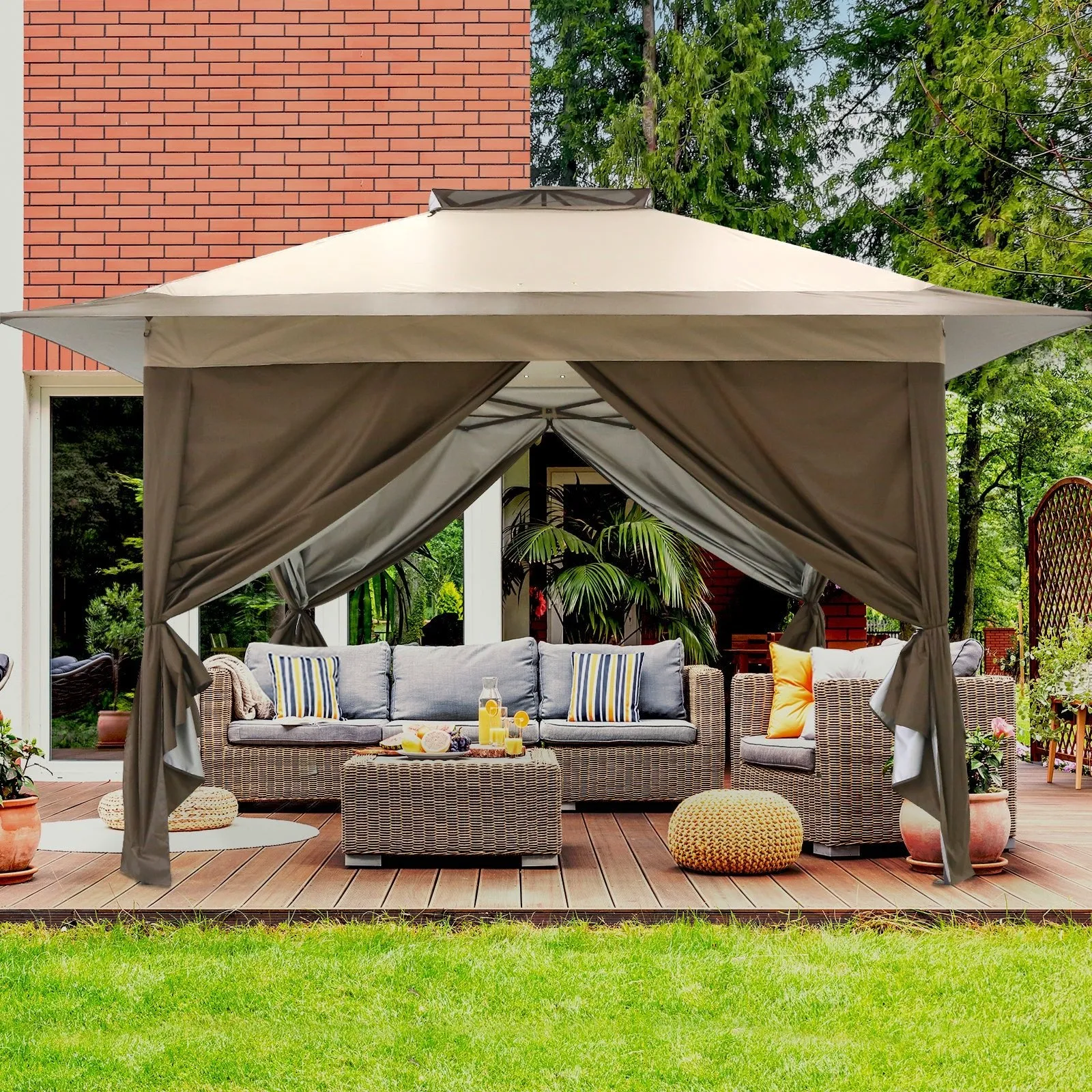 13x13 Pop Up Gazebo with 4 Wall Panels