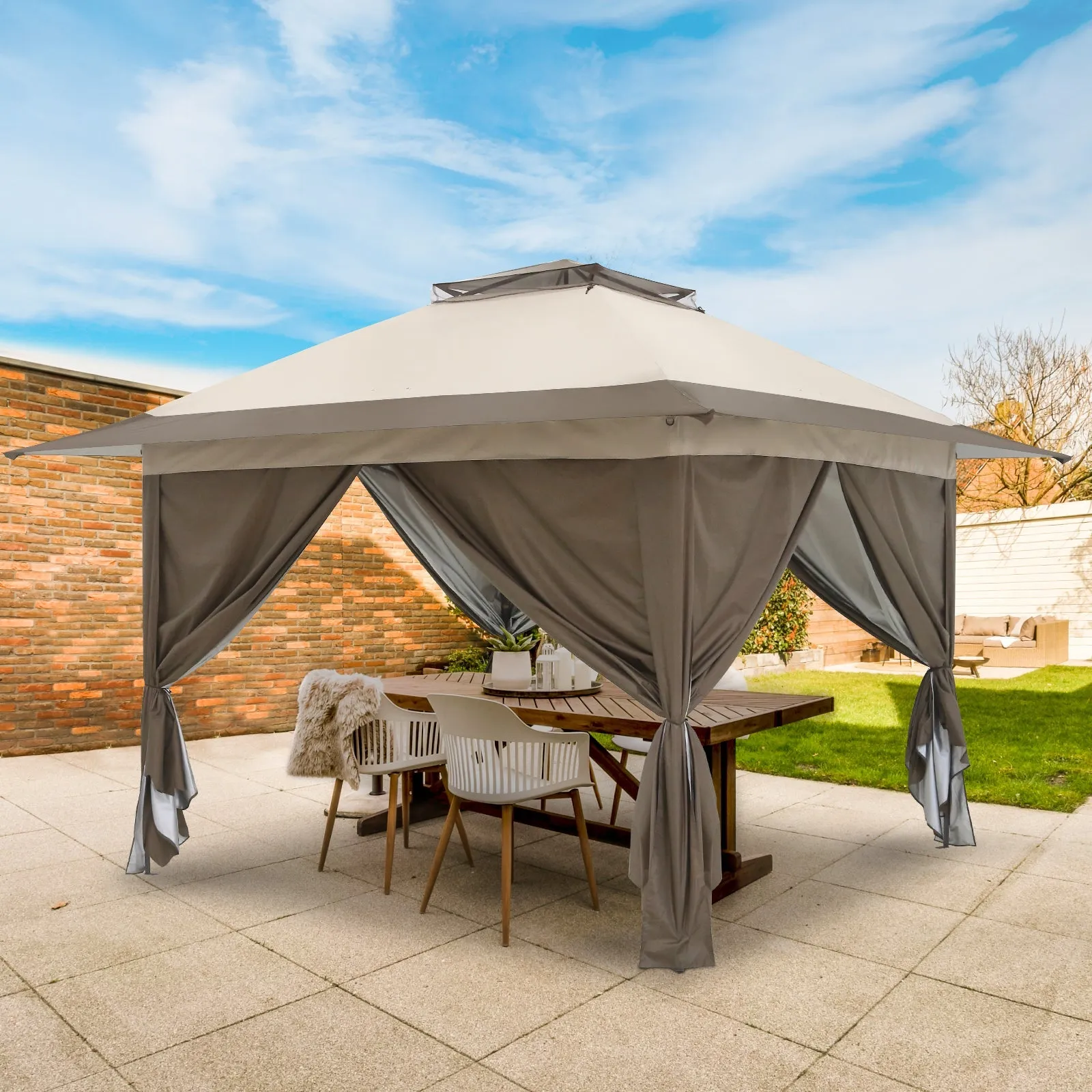 13x13 Pop Up Gazebo with 4 Wall Panels