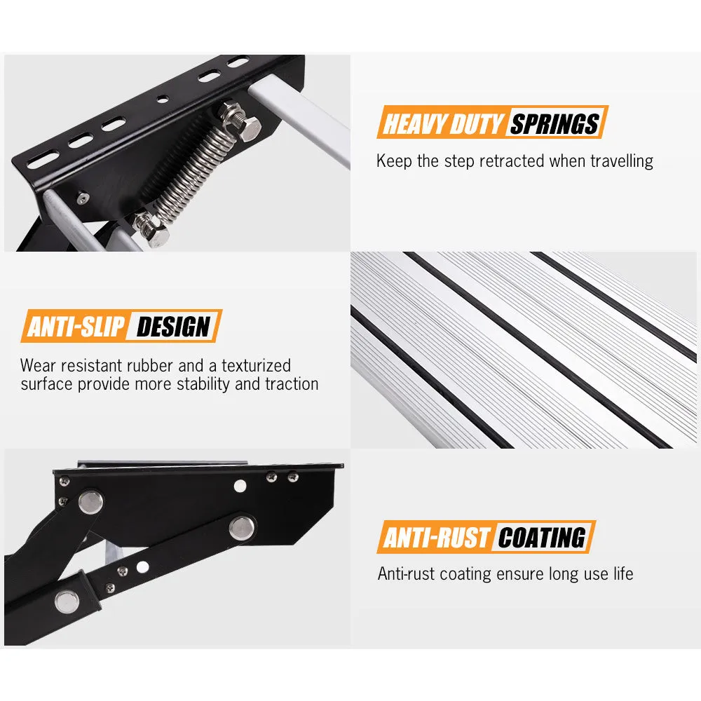200KG Heavy Duty Caravan Step | Folding Pull-Out Portable | RV Camper Trailer Tools
