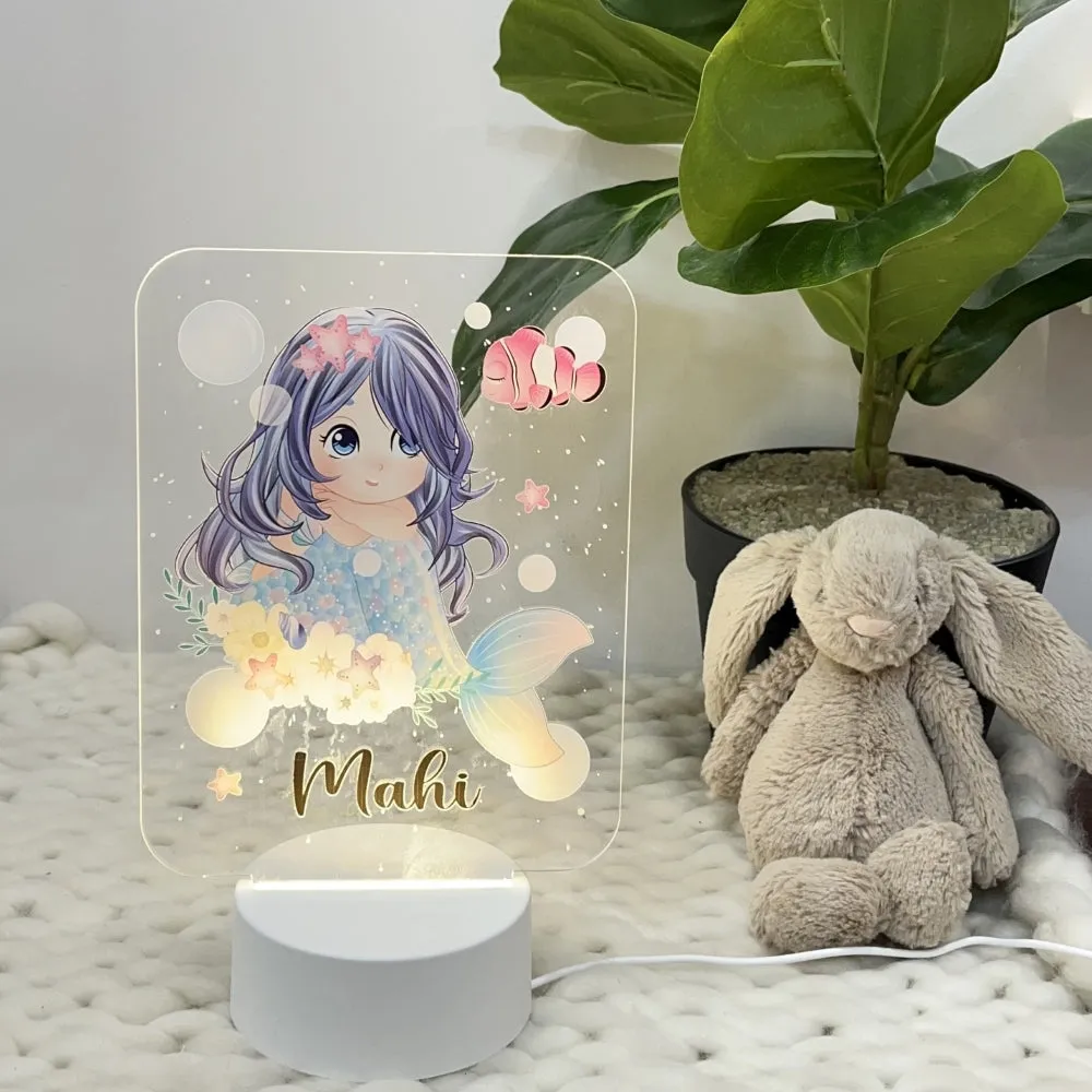 Acrylic LED Night Lamp - Mermaids Dreamland