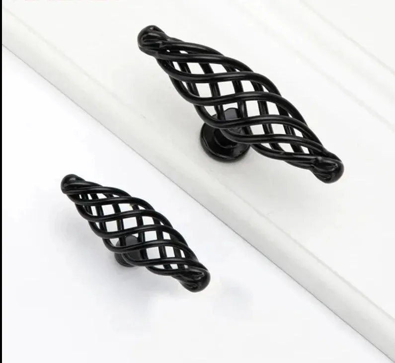 Antique Bronze Birdcage Cabinet Handles