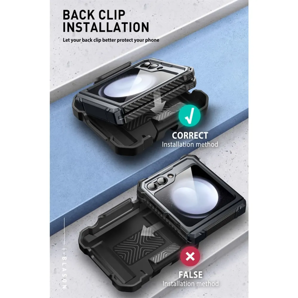Armorbox Full-body Rugged Holster Case with Built-in Screen Protector for Samsung Galaxy z Flip 5