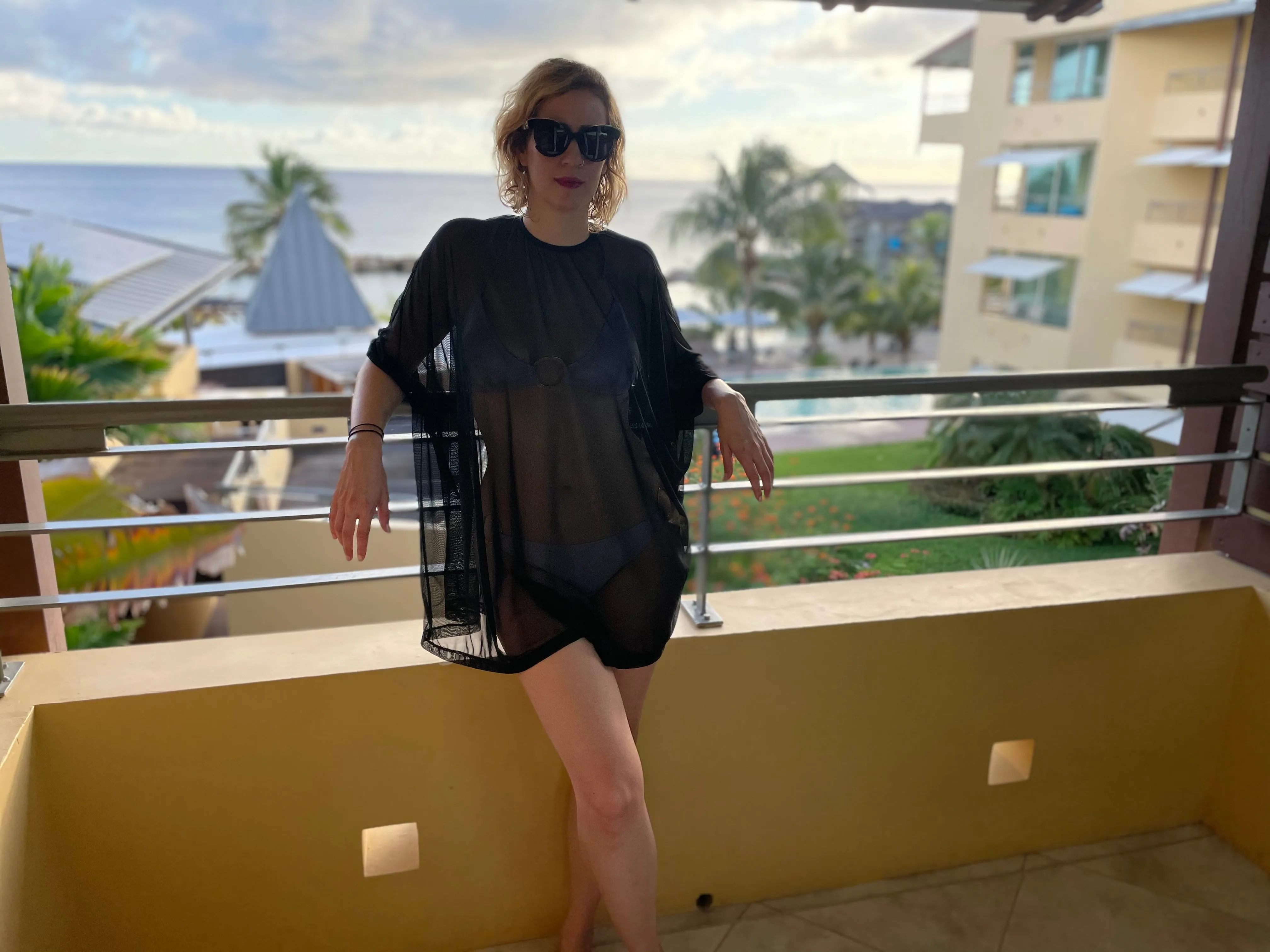 Black Mesh Tent Dress