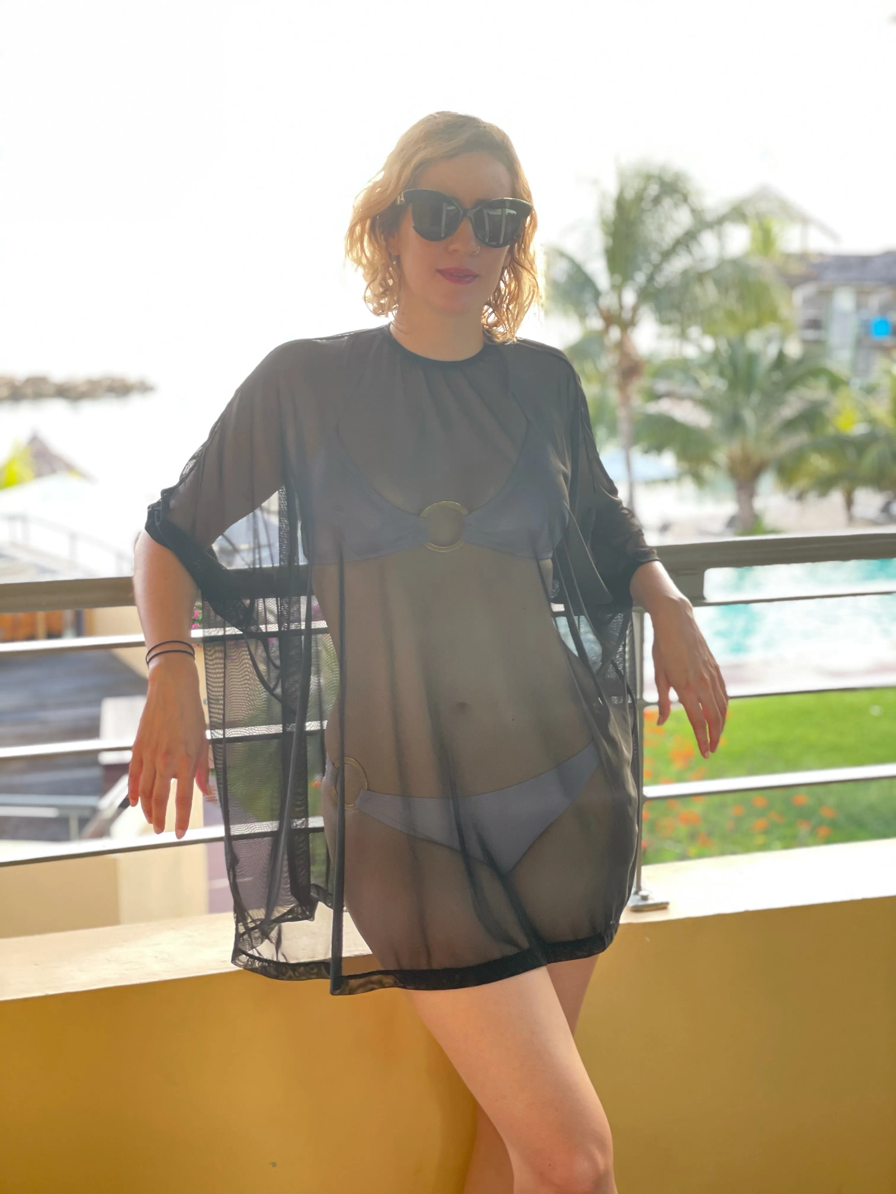 Black Mesh Tent Dress