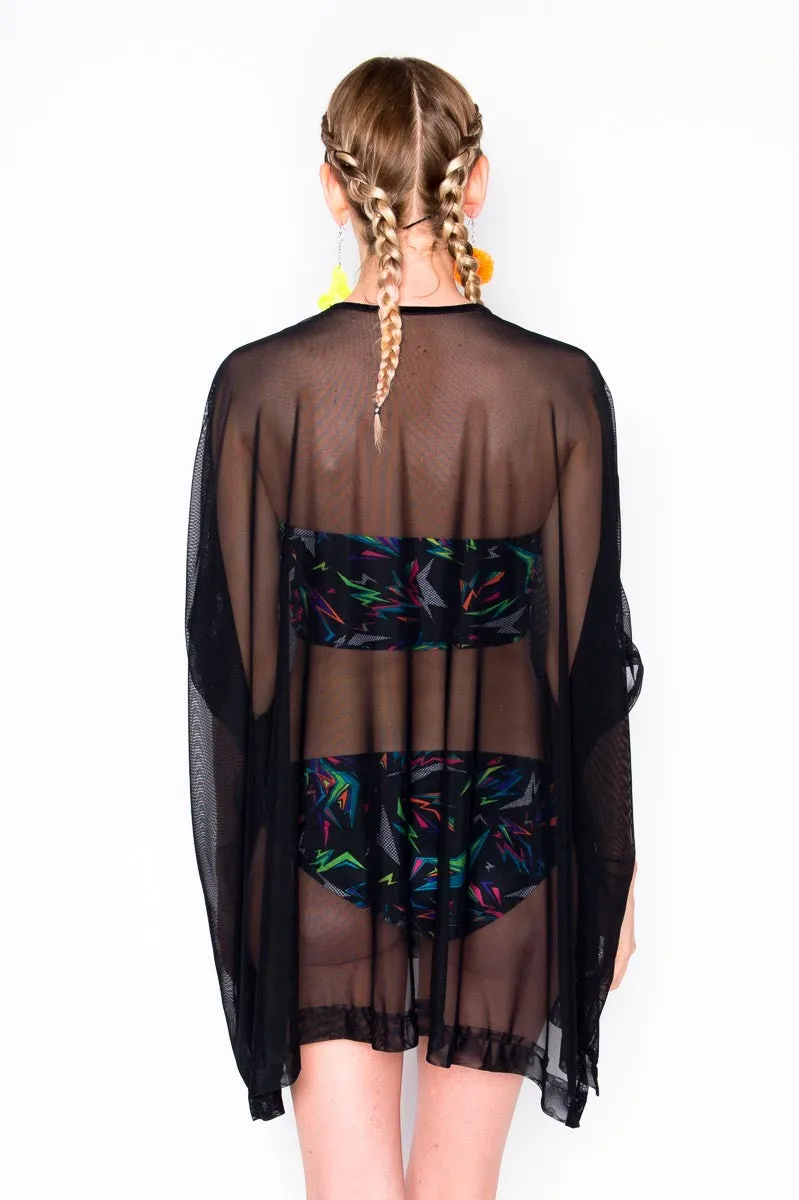 Black Mesh Tent Dress