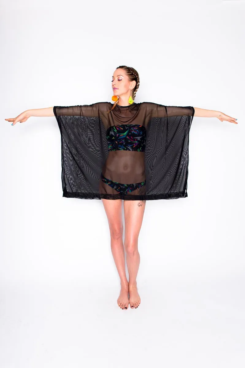 Black Mesh Tent Dress