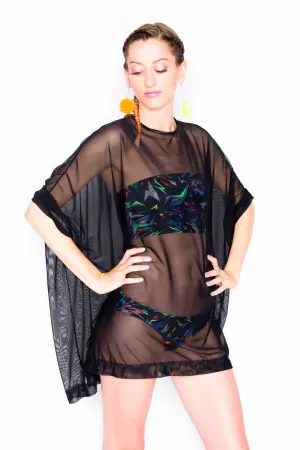Black Mesh Tent Dress