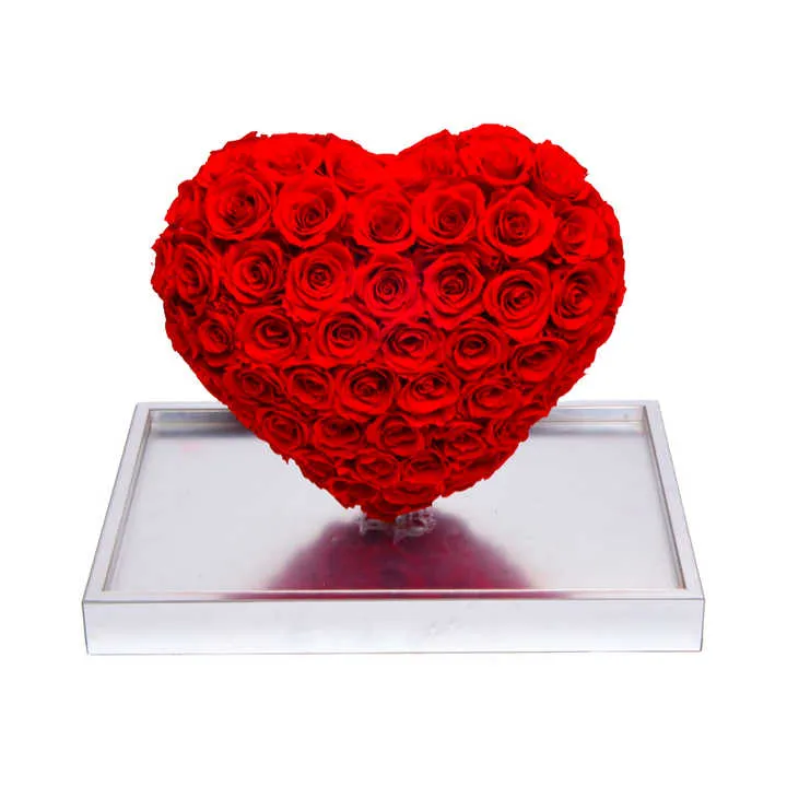 Decorative Preserved Rose Flower Glass-زهرة ورد محفوظة مزخرفة