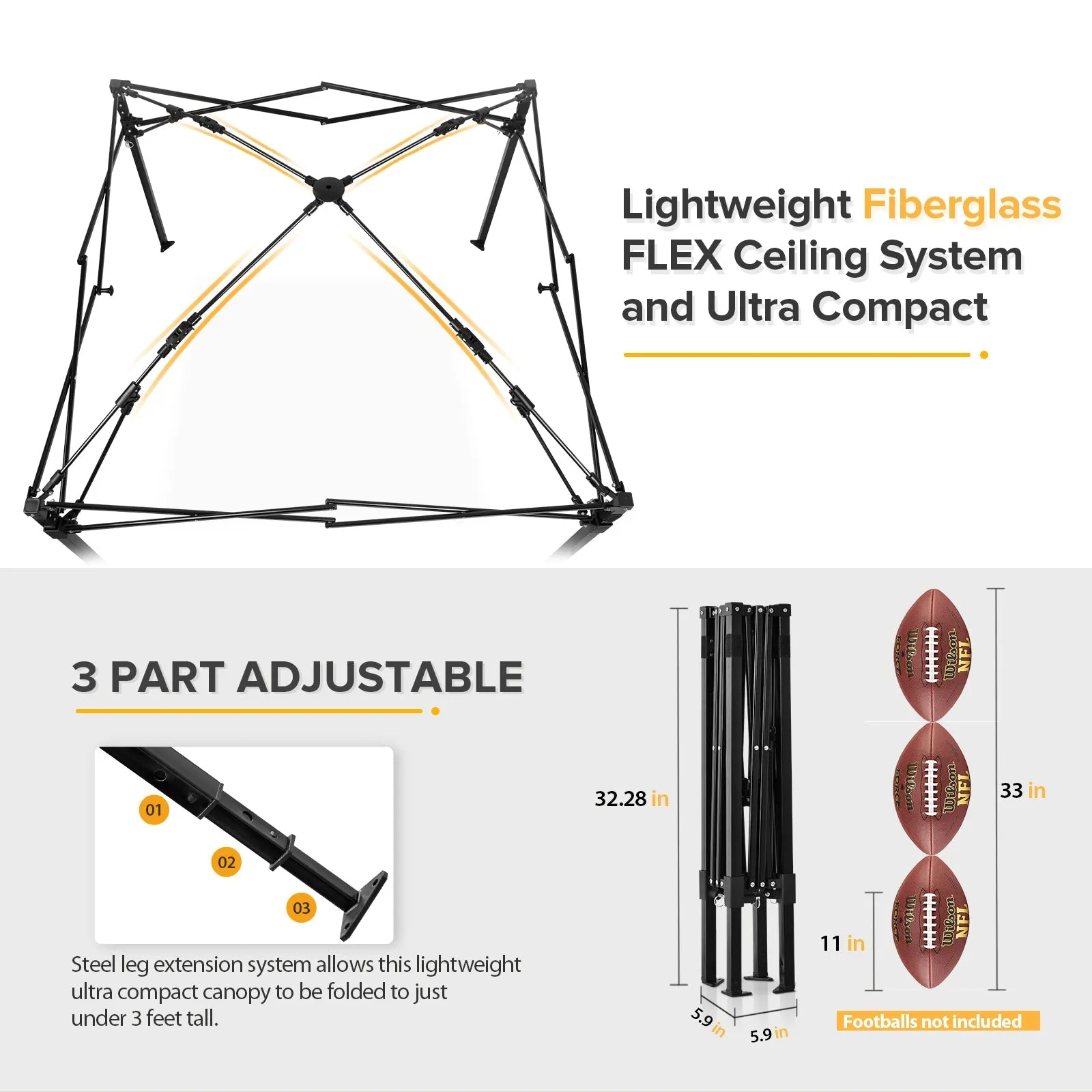 Flex Ultra Compact 4x4 Pop-up Canopy Tent with Vented Top