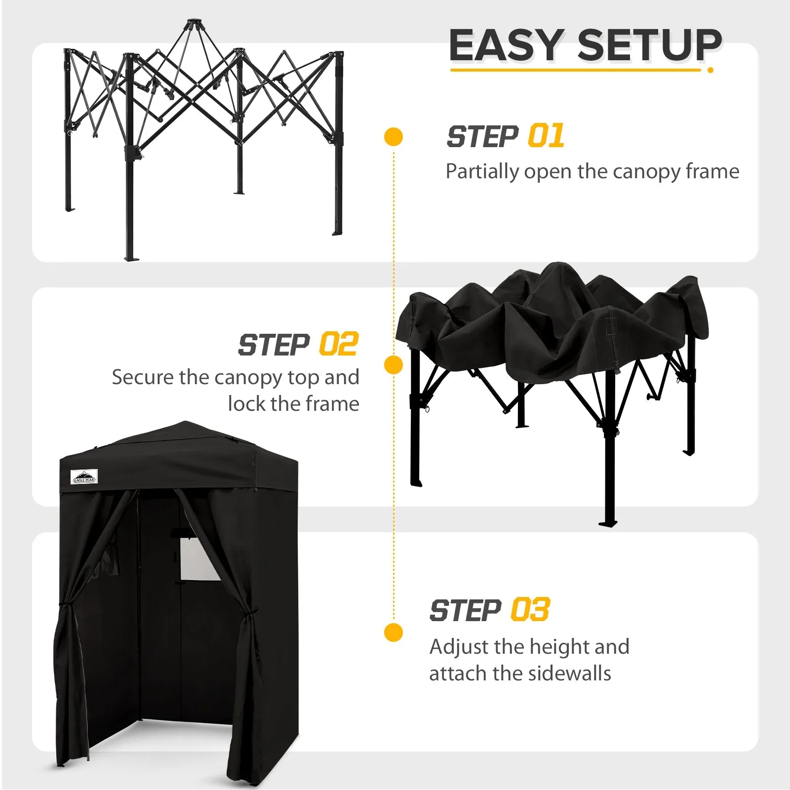 Flex Ultra Compact 4x4 Pop-up Canopy Tent with Vented Top