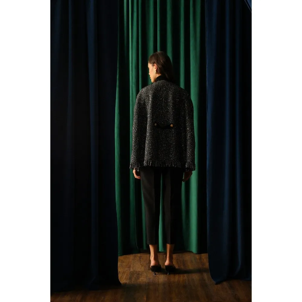 Label Deepika Nagpal Noire Black Keya Jacket