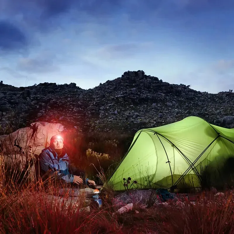 Mini Ultralight Head Lamps IP65 Waterproof 3 Mode Powered Headlight Fishing Hiking Portable Camping Lights With Red Light