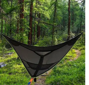 Multi-Person Hammock Three Point Design Portable Hammock Multi-functional Triangle Aerial Mat