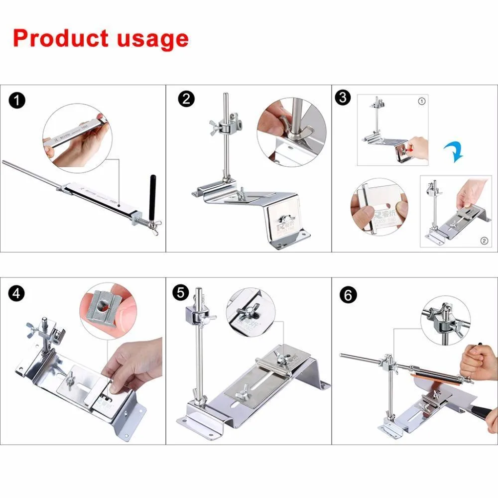 Professional All Iron Steel Knife Sharpener Pro Kitchen Sharpening System