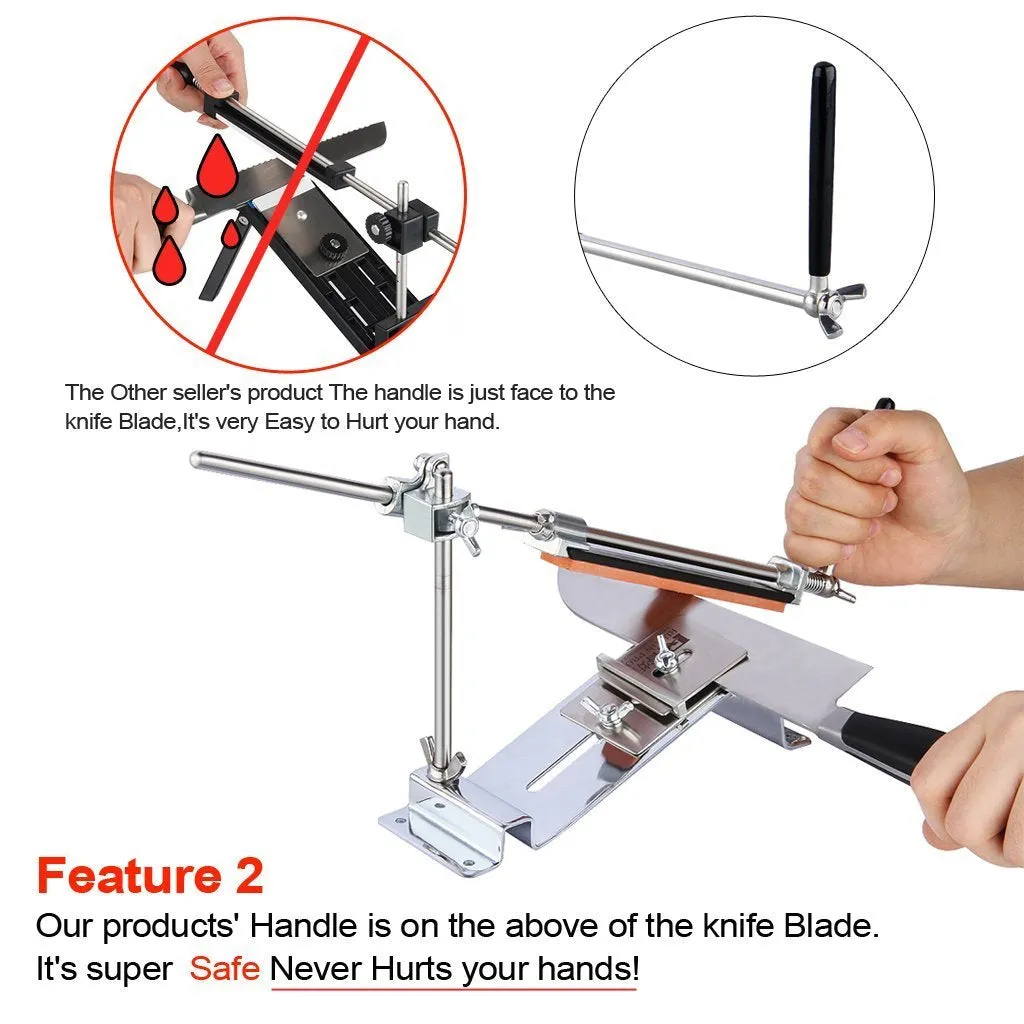 Professional All Iron Steel Knife Sharpener Pro Kitchen Sharpening System