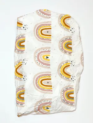 Rainbows fitted cot sheet