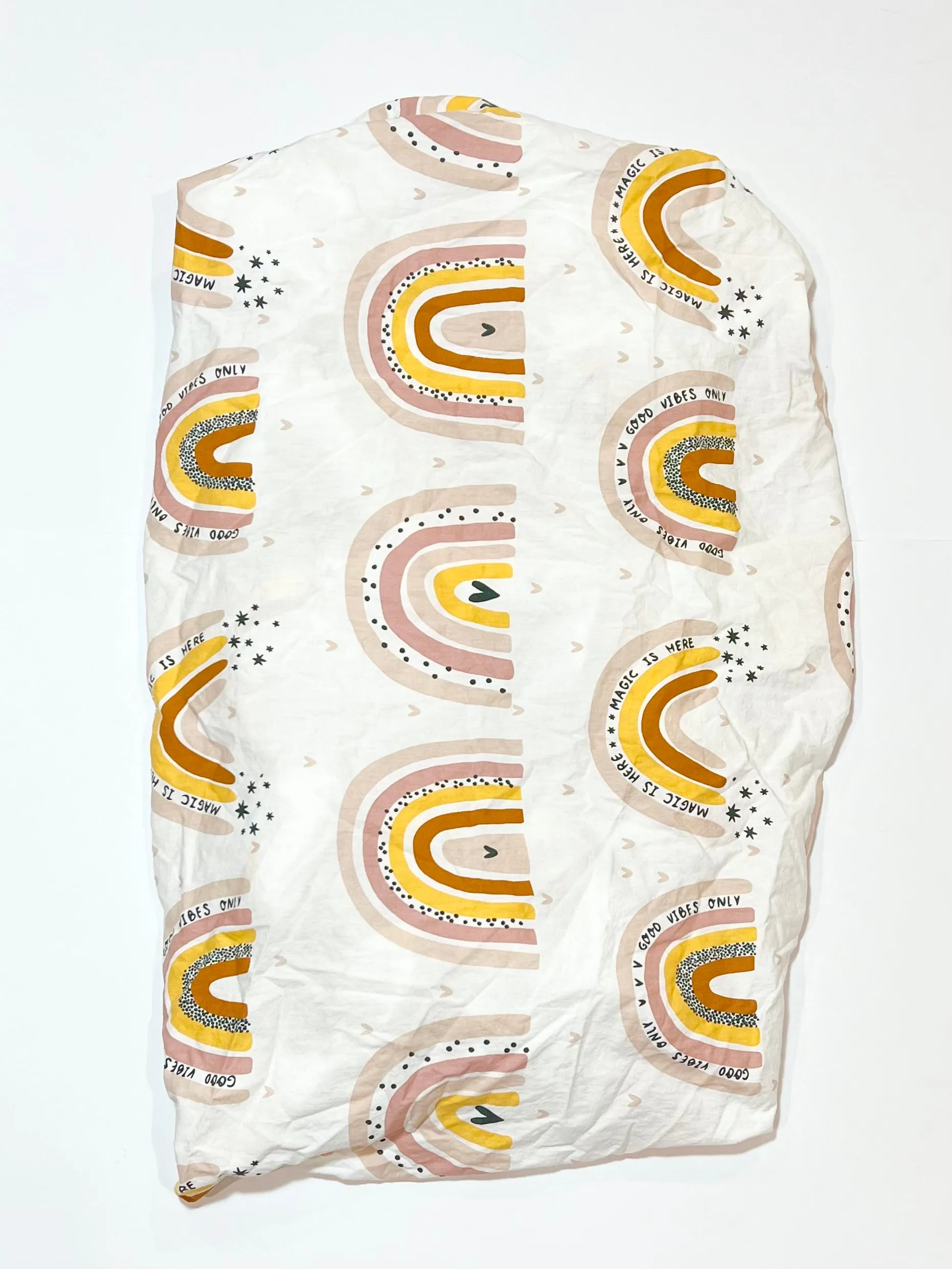 Rainbows fitted cot sheet
