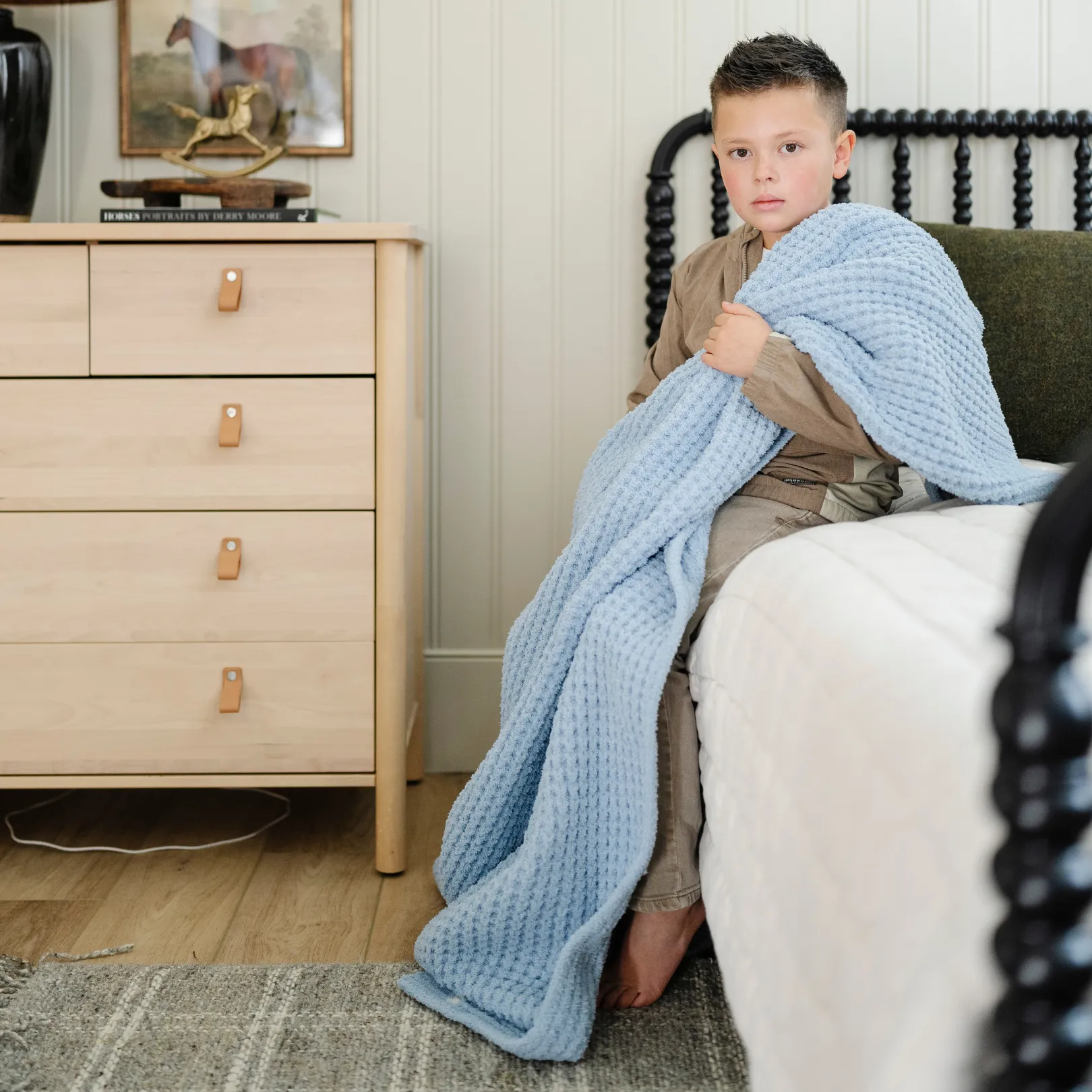WAFFLE KNIT TODDLER BLANKETS