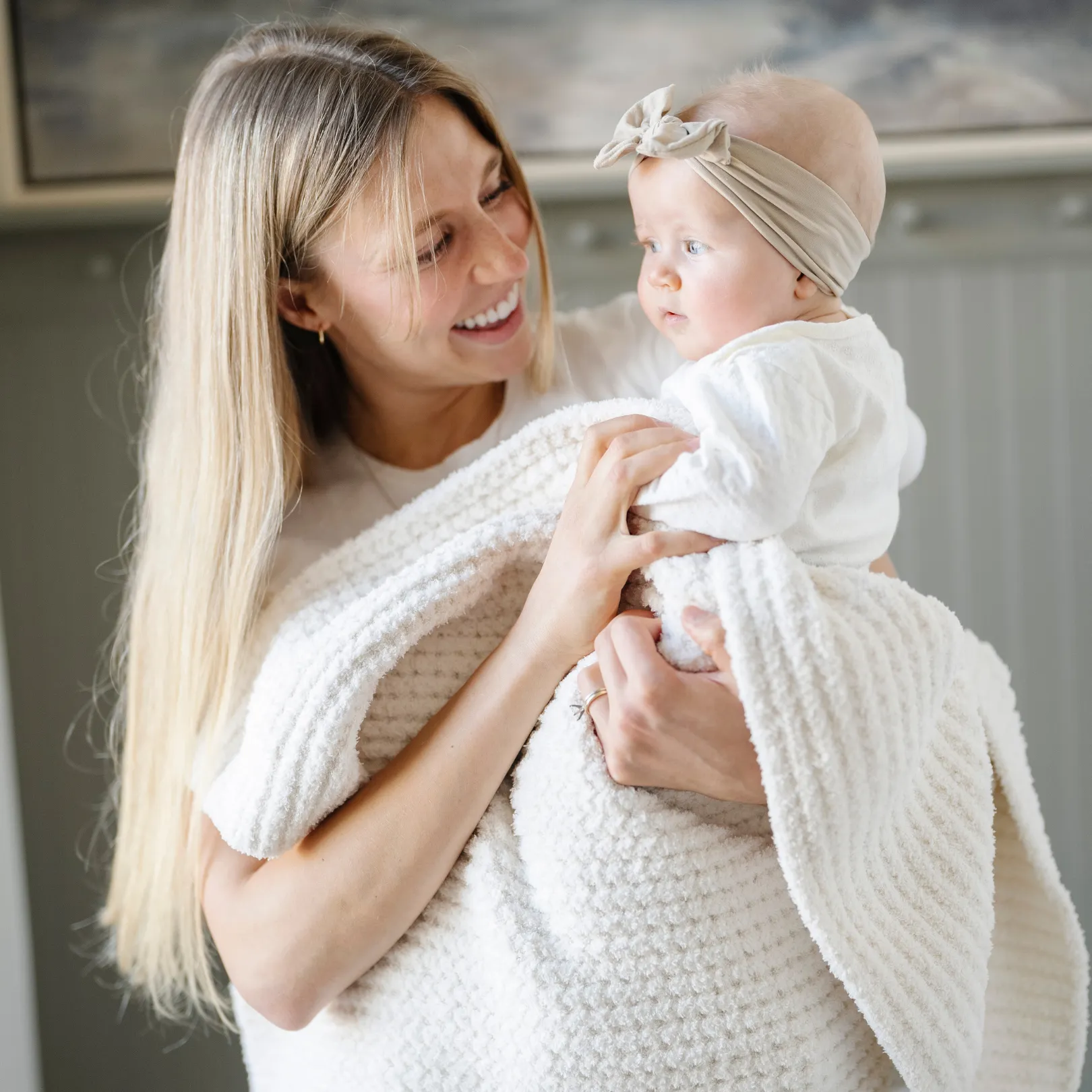 WAFFLE KNIT TODDLER BLANKETS