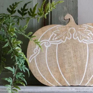 Wooden Pumpkin Serving Board